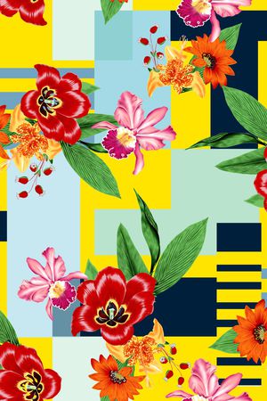 几何印花华亿平台图片