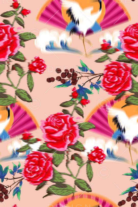 春夏华亿平台印花华亿平台图片