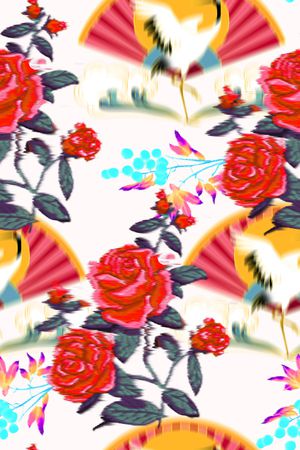 春夏华亿平台印花华亿平台图片