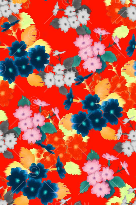 春夏华亿平台印花华亿平台图片