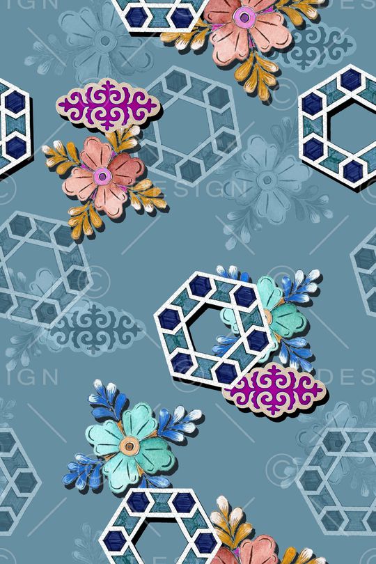 几何印花华亿平台图片