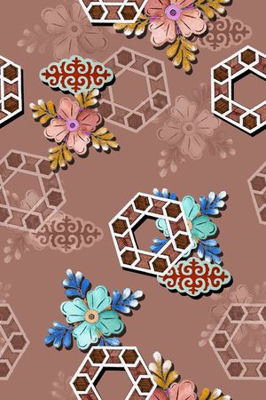 几何印花华亿平台图片