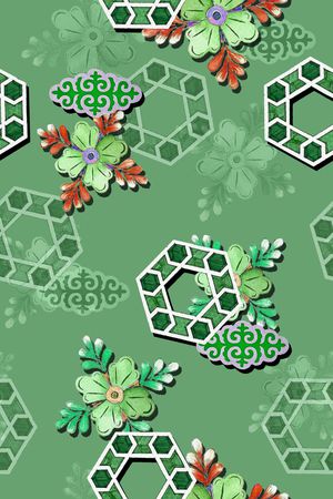 几何印花华亿平台图片