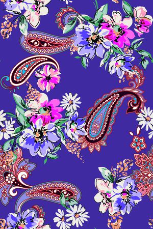 手绘花卉印花华亿平台图片