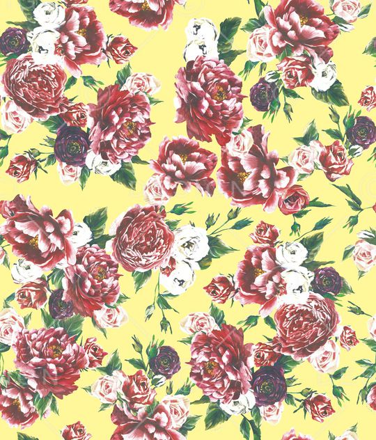 牡丹印花华亿平台图片