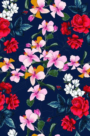 玫瑰花印花华亿平台图片