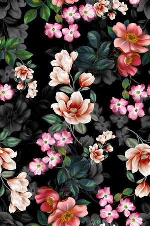 花卉印花华亿平台图片