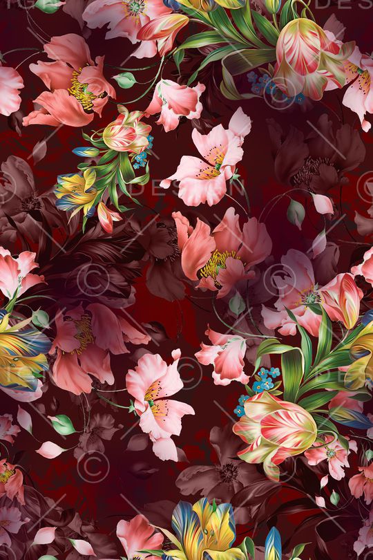 花卉印花华亿平台图片