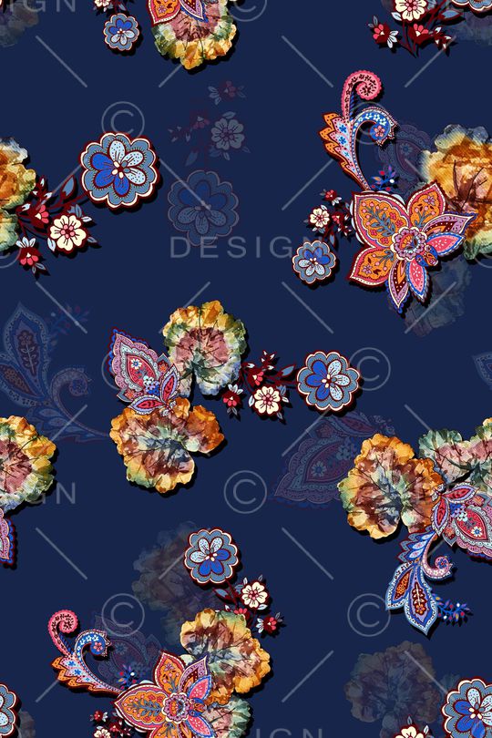 佩斯利印花华亿平台图片