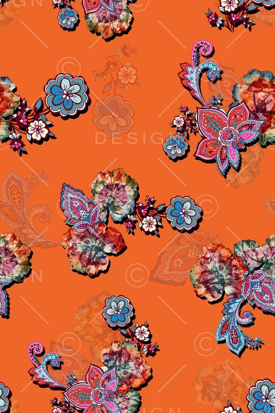 佩斯利印花华亿平台图片