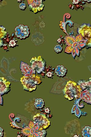 佩斯利印花华亿平台图片