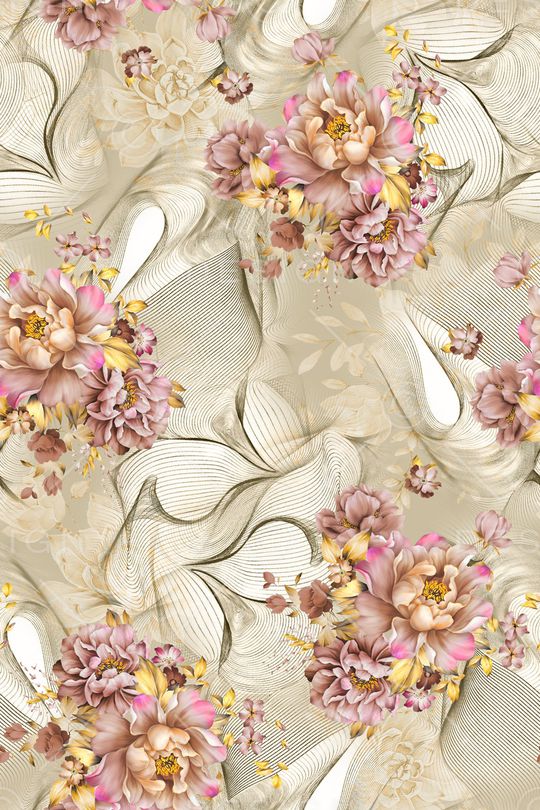 线条印花华亿平台图片