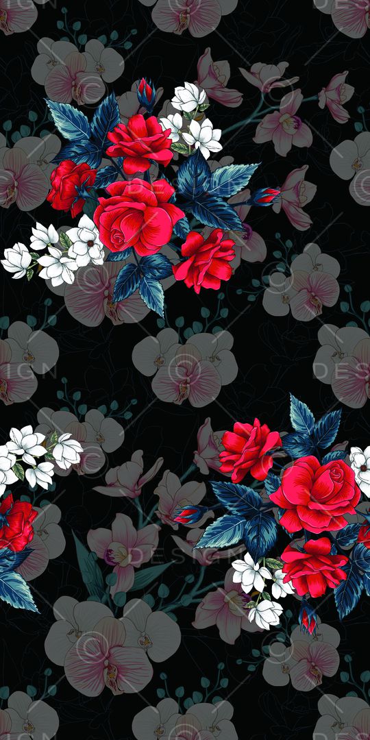 玫瑰花印花华亿平台图片