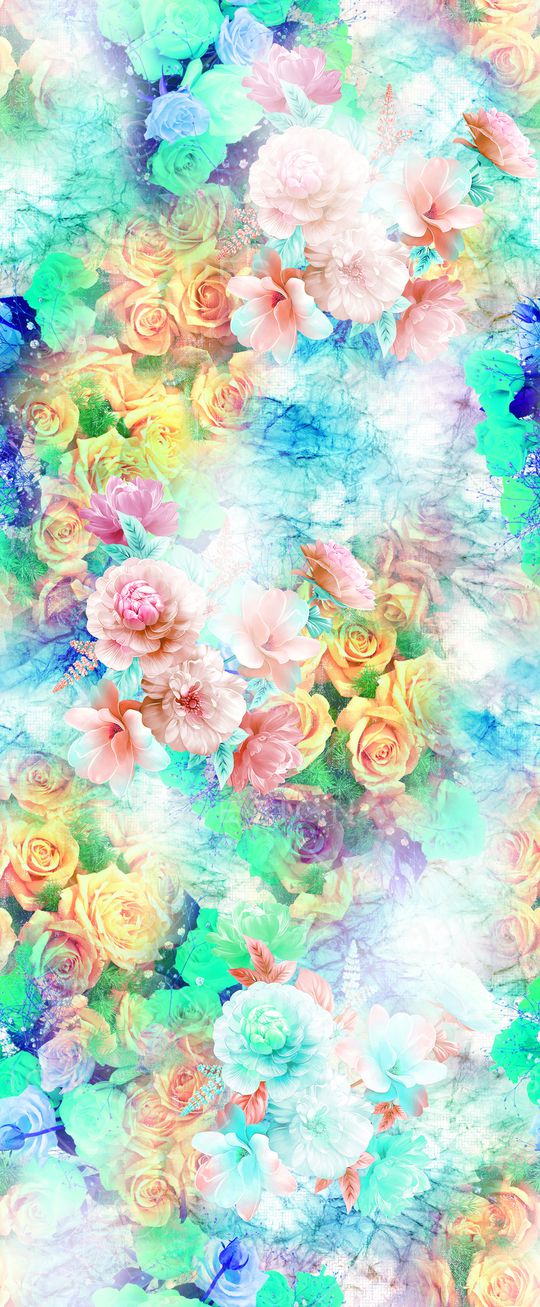 抽象花卉印花华亿平台图片