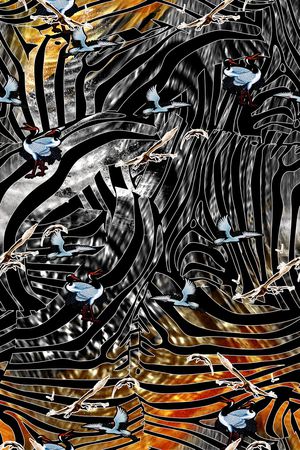 斑马纹印花华亿平台图片