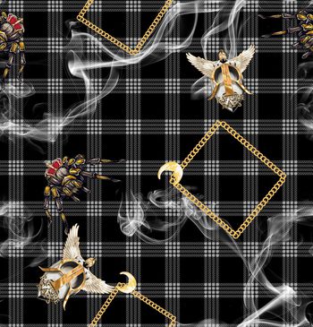 男装满版花印花华亿平台图片