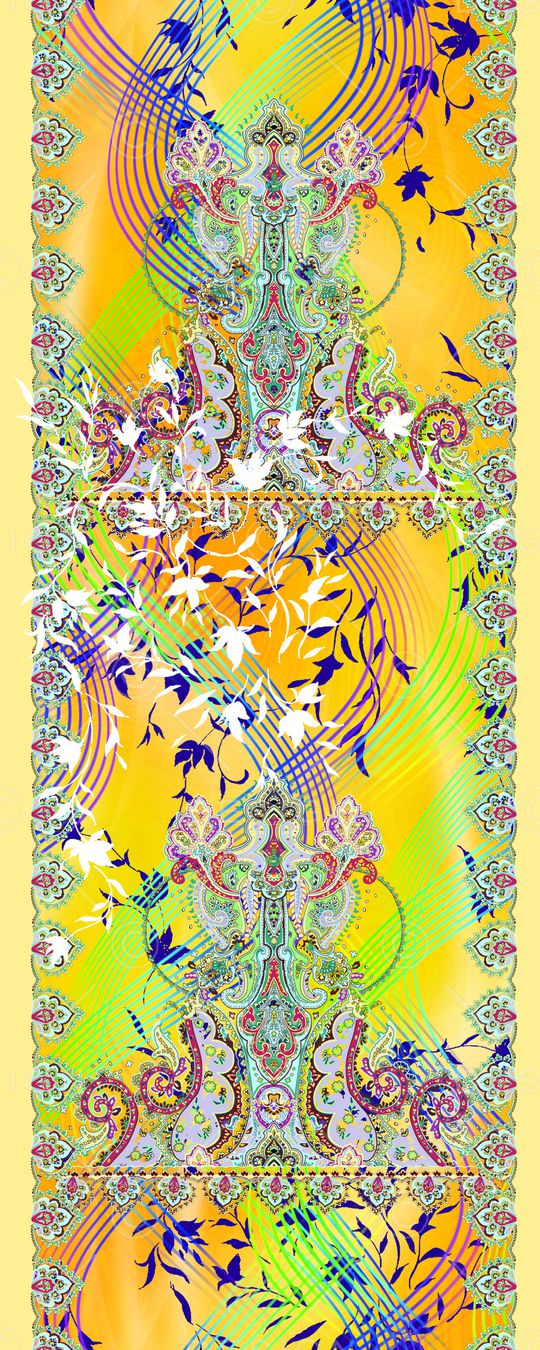 抽象花卉印花华亿平台图片