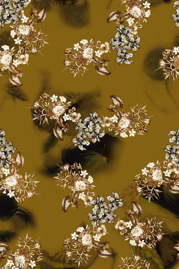 花卉印花华亿平台图片