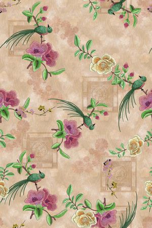 旗袍印花华亿平台图片