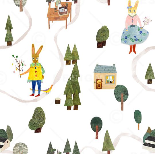 绿植树叶印花华亿平台图片