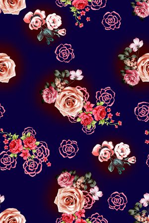 花卉印花华亿平台图片