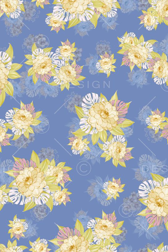 民族花卉印花华亿平台图片