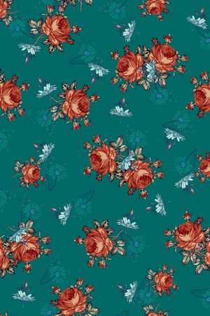 民族花卉印花华亿平台图片