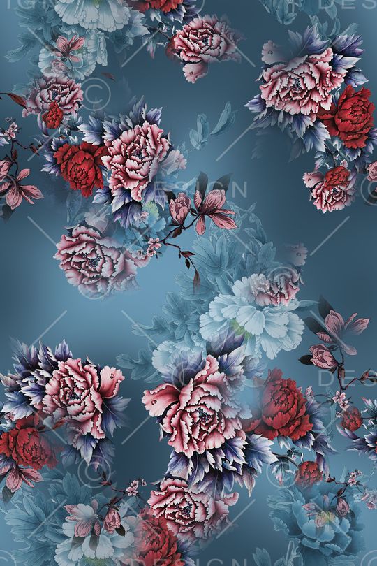 花卉印花华亿平台图片