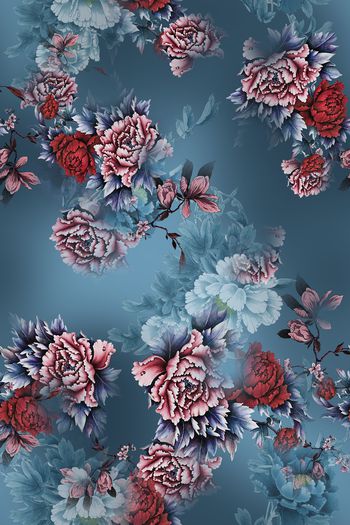 花卉印花华亿平台图片