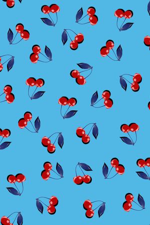 樱桃印花华亿平台图片