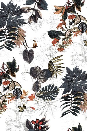 抽象花卉印花华亿平台图片