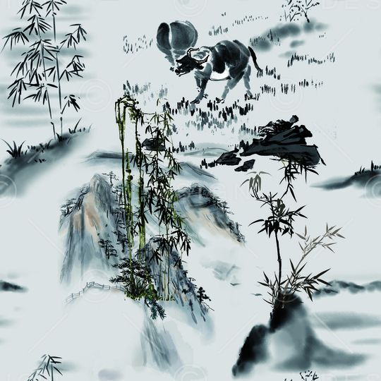 竹子印花华亿平台图片