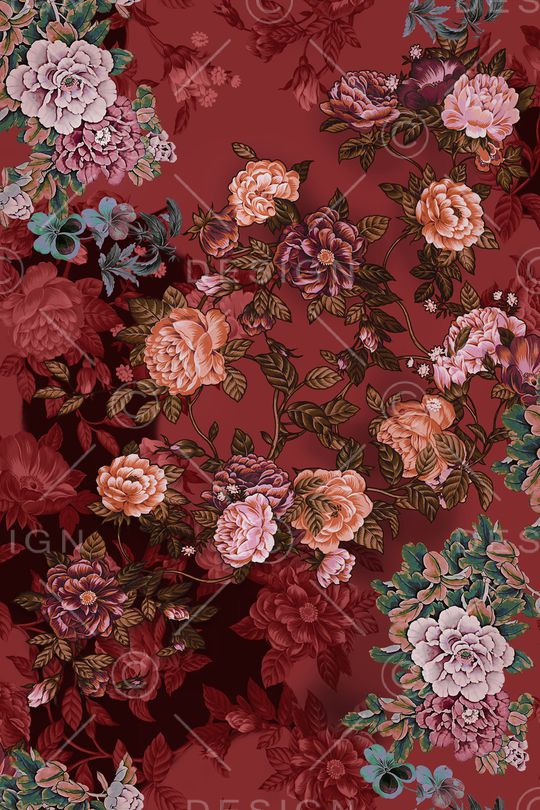 花卉印花华亿平台图片