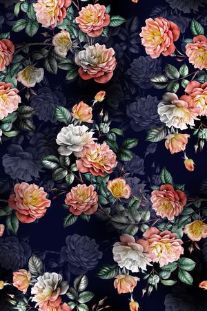 花卉印花华亿平台图片