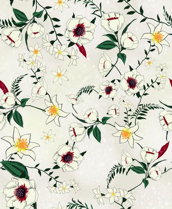 绿植树叶印花华亿平台图片