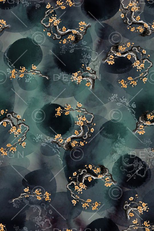 水墨风印花华亿平台图片