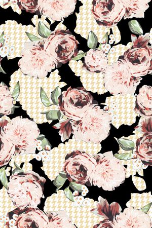 千鸟格印花华亿平台图片