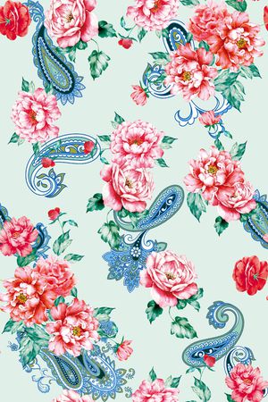 抽象花卉印花华亿平台图片