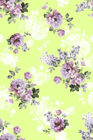 抽象花卉印花华亿平台图片