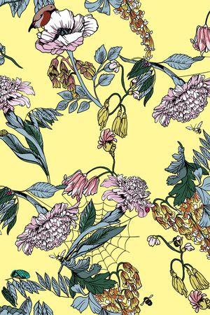 手绘花卉印花华亿平台图片