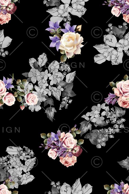 玫瑰花印花华亿平台图片