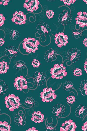 花卉印花华亿平台图片