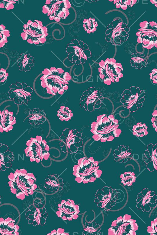 花卉印花华亿平台图片