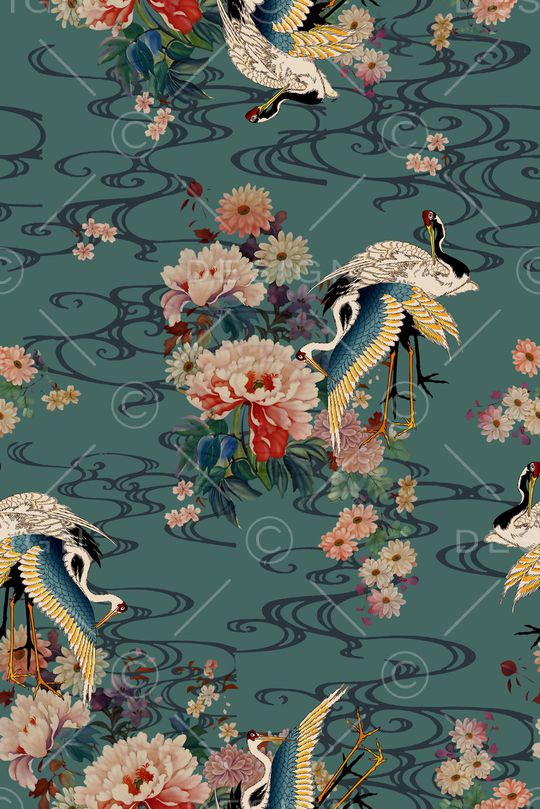 风景景观印花华亿平台图片