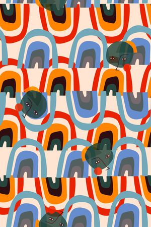 几何印花华亿平台图片