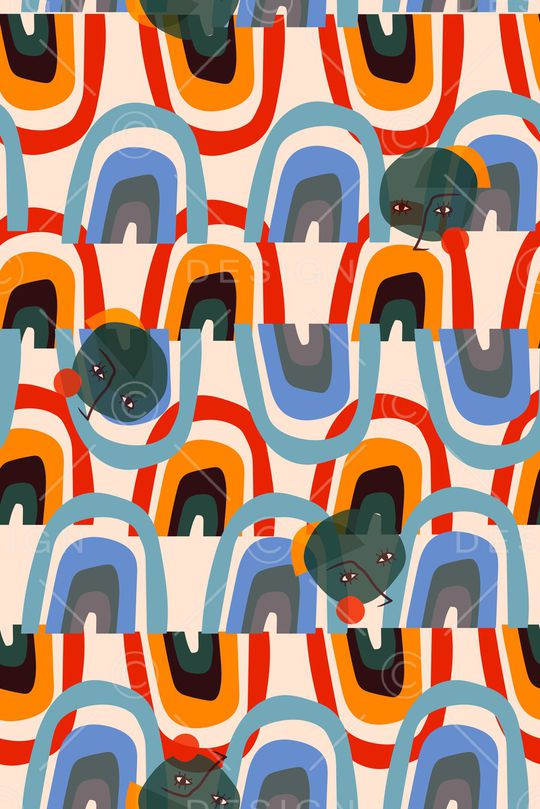 几何印花华亿平台图片