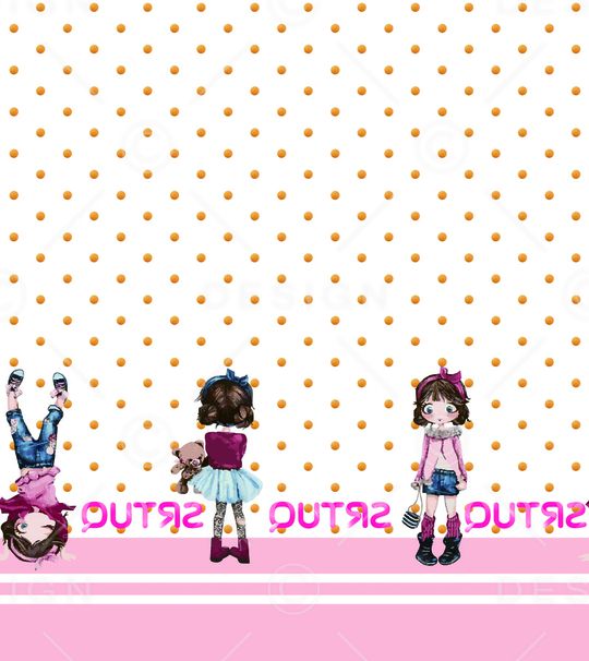 可爱女孩印花华亿平台图片