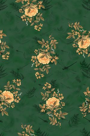 民族花卉印花华亿平台图片