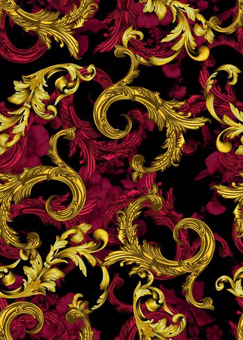 宫廷风印花华亿平台图片