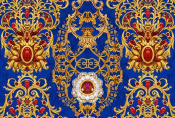 宫廷风印花华亿平台图片